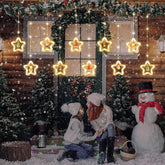 LED Stars Curtain Lights 3.5Mx3.5M Warm White USB Battery 8 Modes